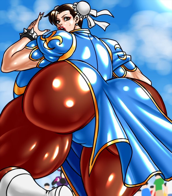 隠し持っていた大人のオモチャをファイト中に落としてしまうお茶目な春麗さん。 