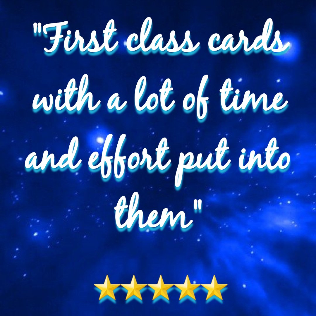 MazCards's tweet photo. Some reviews...

If you have bought or even received a card made be me, please let me know 😁

Thank you 💙 https://t.co/HK4RUBRYVh