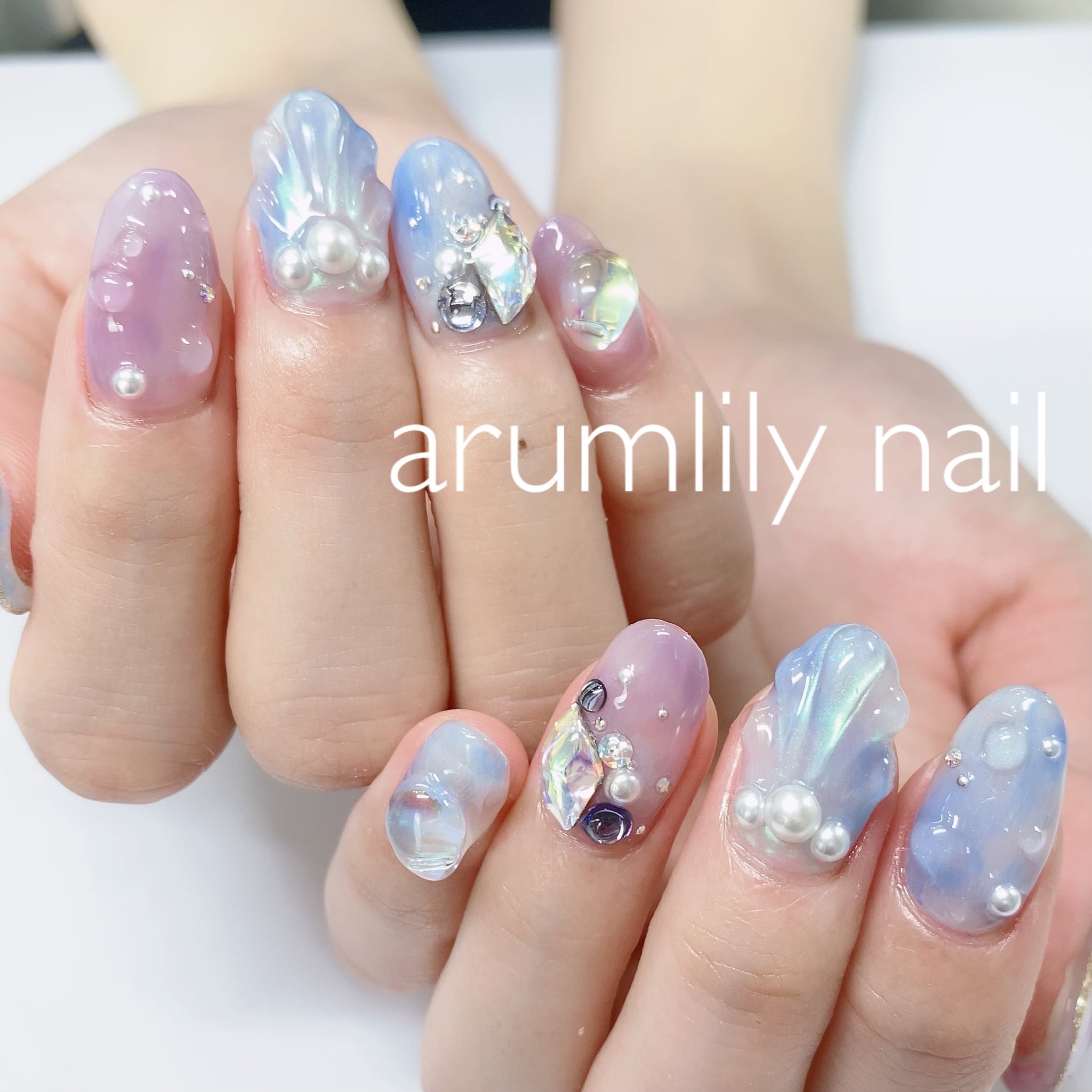Arumlily Nail 夏ネイル 本八幡 市川 スカルプ スカルプネイル マーメイドネイル ブルーネイル T Co 1qzw6ujac5 Twitter