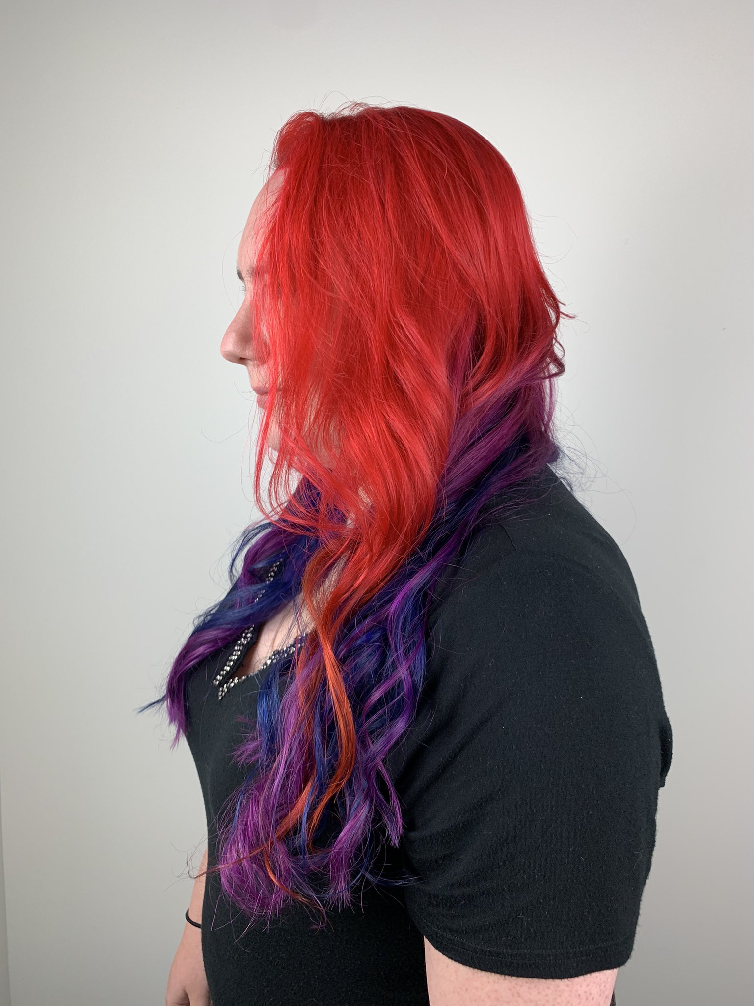K L Bone Side View Of My Fresh Hair Colour Haircolor Vividhair Rainbowhair Hairstyle Red Hair T Co Mkp9h9go1e Twitter