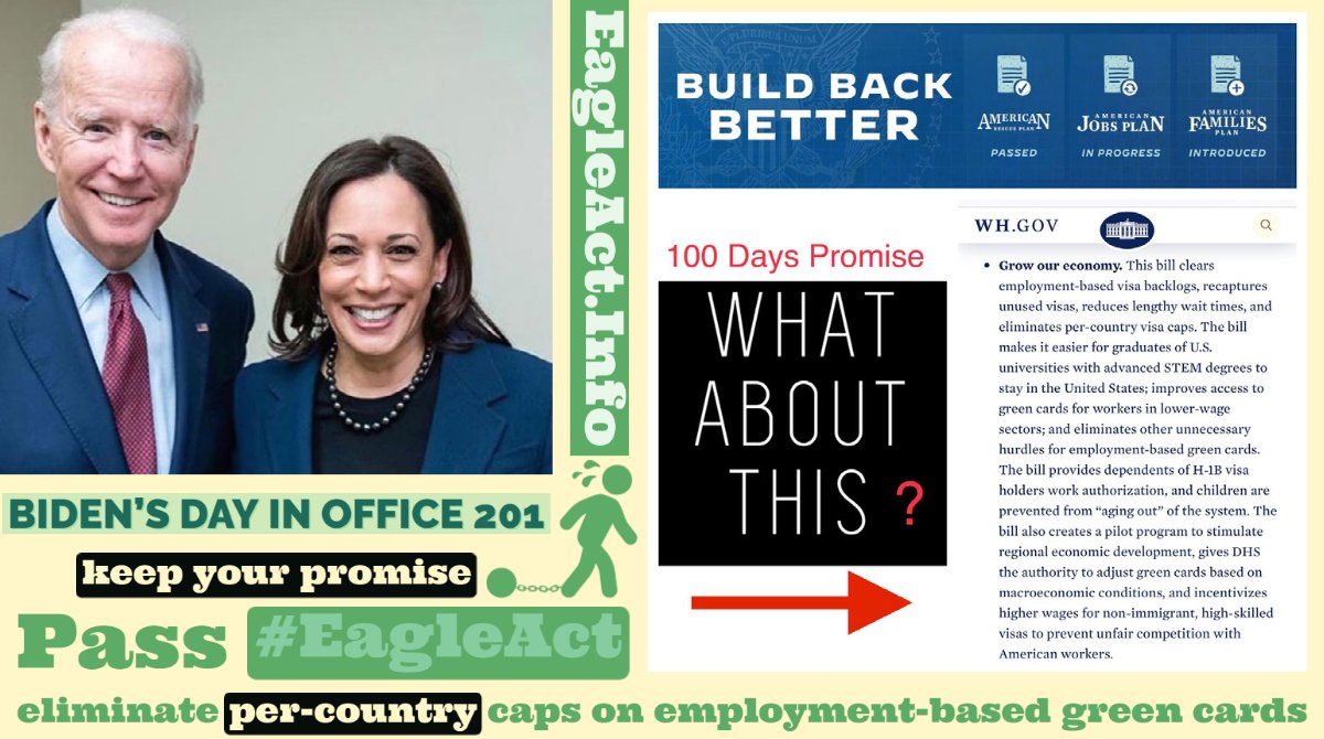 GCBCoalition's tweet photo. .@POTUS @JoeBiden, @VP: Day 201; where is your Promise? @WHCOS @SecMayorkas @UrJaddou @TravelGov

Indian families endure racism👇
—Discriminatory per-country caps
—@USCIS delays processing 485 applications
—#H4EAD Women put out of work
—#H4kids age out

📌PASS BIPARTISAN #HR3648 https://t.co/33wMLuSMHH