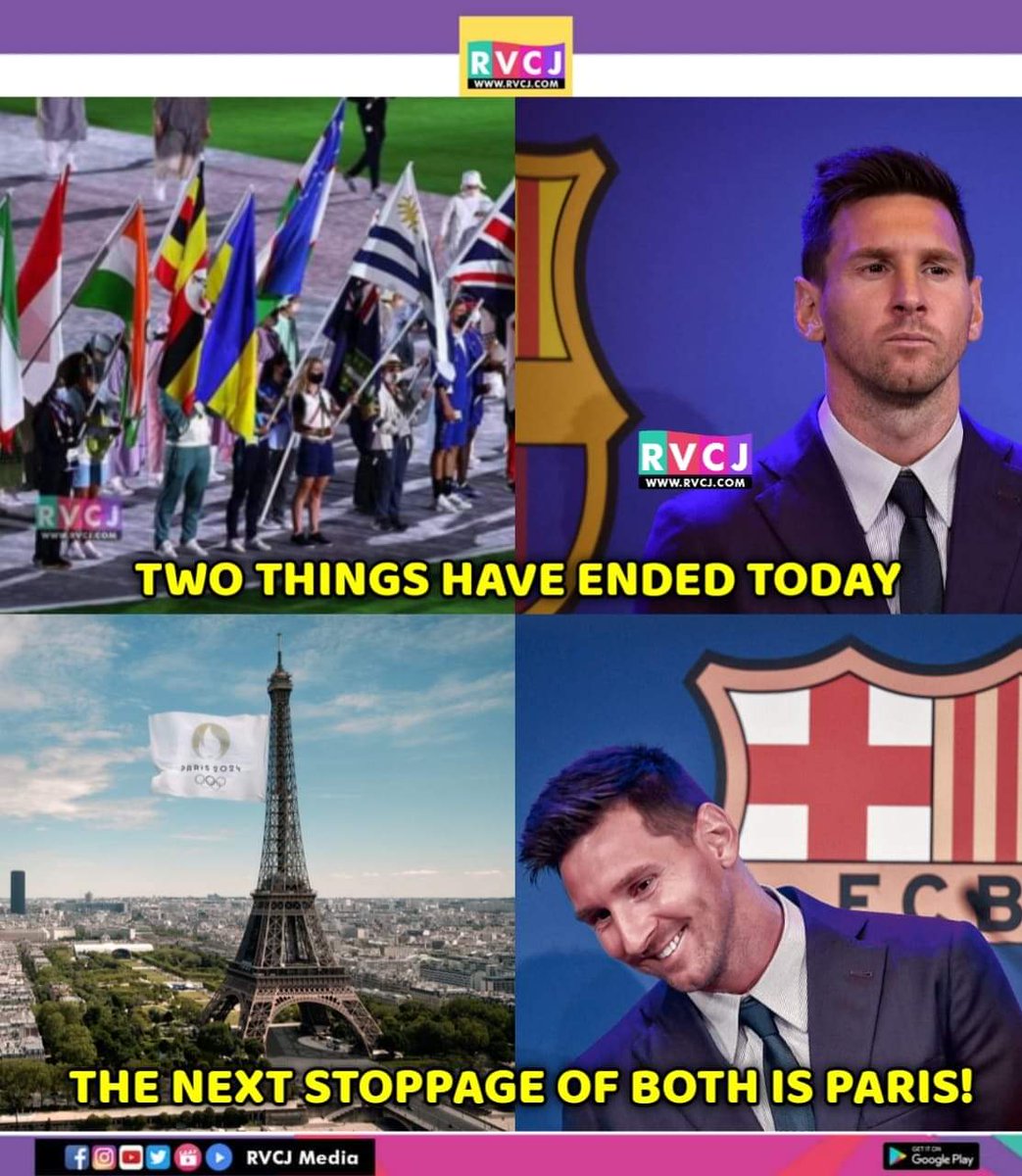 RVCJ_FB's tweet photo. And the next stop is the same..
#Tokyo2020 #Paris2024 #Messi #PSG https://t.co/gWEsdbt8fc