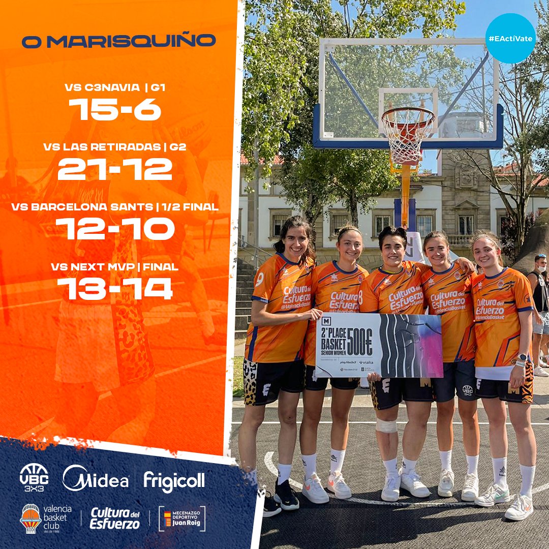 🏀 Subcampeonas 3️⃣❌3️⃣ <a href="/omarisquino/">O Marisquiño</a> XX

Las chicas terminan su participación con un gran segundo puesto tras una prórroga que se escapó por la mínima.

¡Genial torneo, chicas! 💪🏻

Y la próxima semana... 👀<a href="/LAlqueriaVBC/">L'Alqueria del VBC</a> Open 3x3 
bit.ly/2VyFGwm

🤝 @mideaspain

#EActíVate