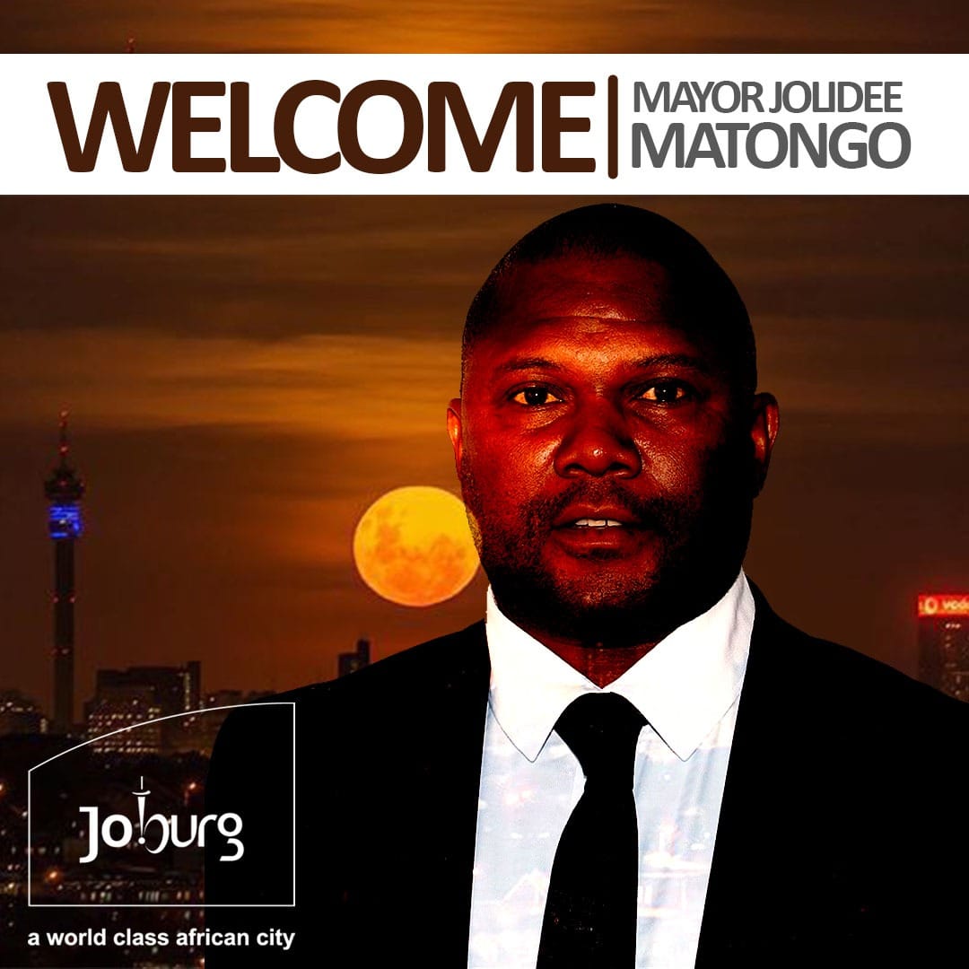 Welcome and Congratulations on your appointment as <a href="/CityofJoburgZA/">City of Joburg</a> mayor @MatongoMmc