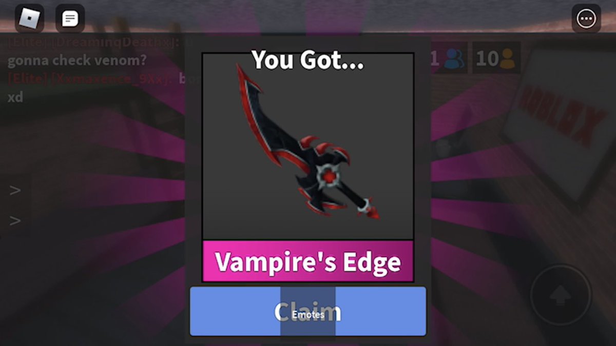 MyyMizery's tweet photo. 18! I traded @defoyahi 120k rhd for vampires edge in mm2! I went first, they are trusted! https://t.co/SbIIfFchbt