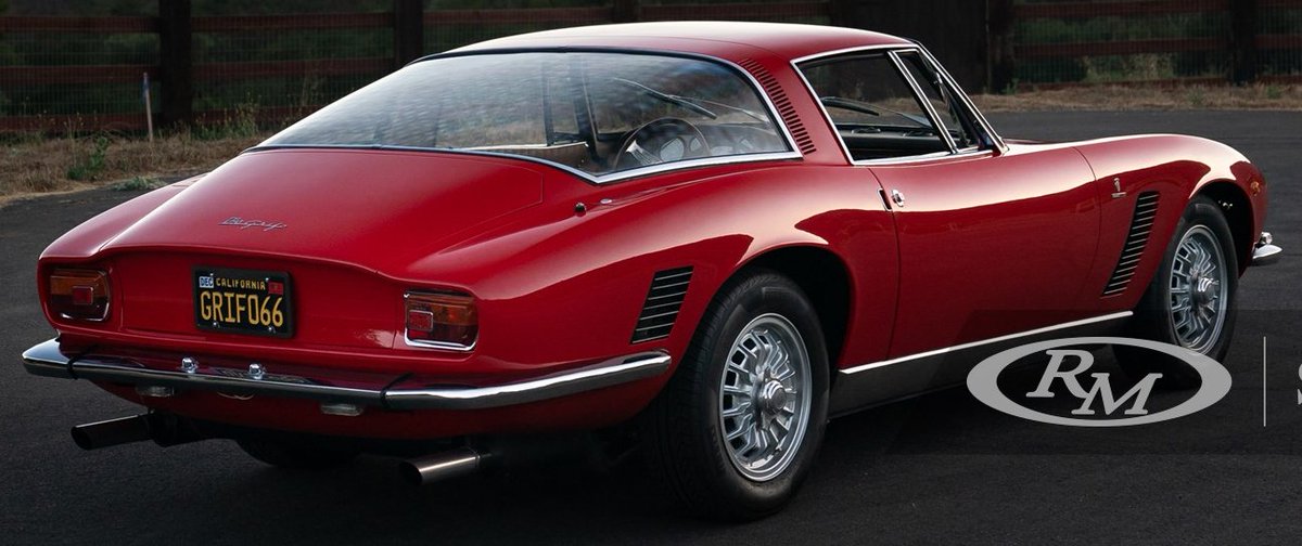UltimativCars's tweet photo. #MontereySale2021

The #Iso #Grifo (1965-74) was made in 413 units, split on two series: 1965-70 (#S1; 330 u.) &amp; 70-74 (S2; 83 u.).

This unit, which will be auctioned on Aug 13th, was 1st-reg. in #California on Aug 1st, 1966 as n°67/413; beside that nothing special to tell you. https://t.co/LQYRGspEwY