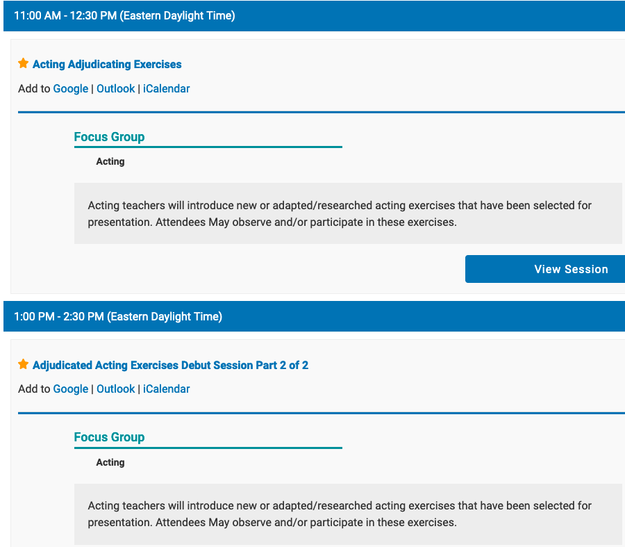 Last day of #ATHE2021 ! Attend the Adjudicated Acting Exercises Sessions now or in your own time and refresh your #acting class! A recurring favourite. #actortraining #highereducation