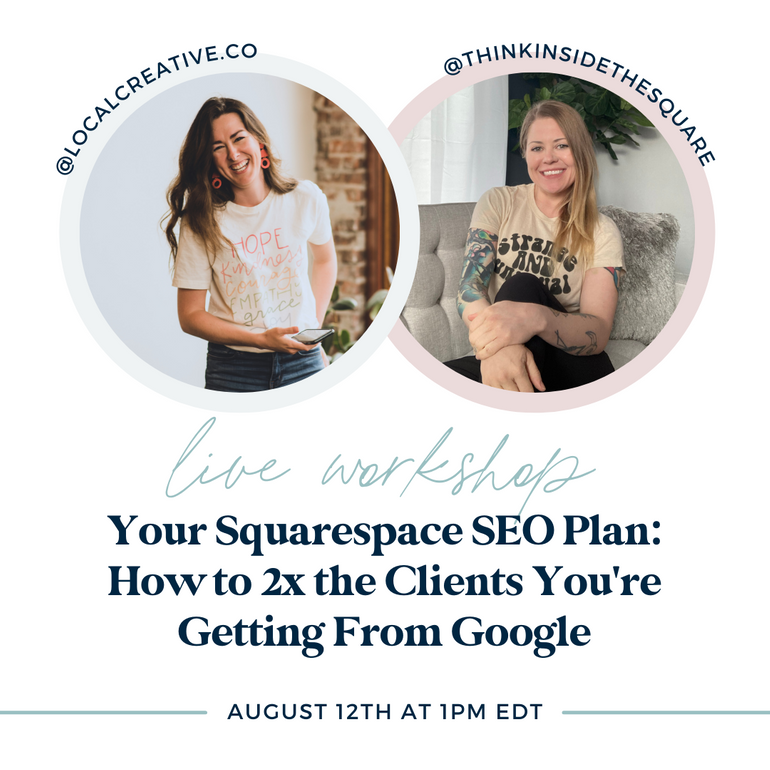 Is optimizing your website for search engines like Google totally overwhelming you? 🤯

You're not alone... seriously! 

Join myself &amp; <a href="/localcreative/">yourlocalcreative</a>.co for an upcoming workshop all about creating an SEO plan for your Squarespace website. 

l8r.it/gxtD to register!🎉
