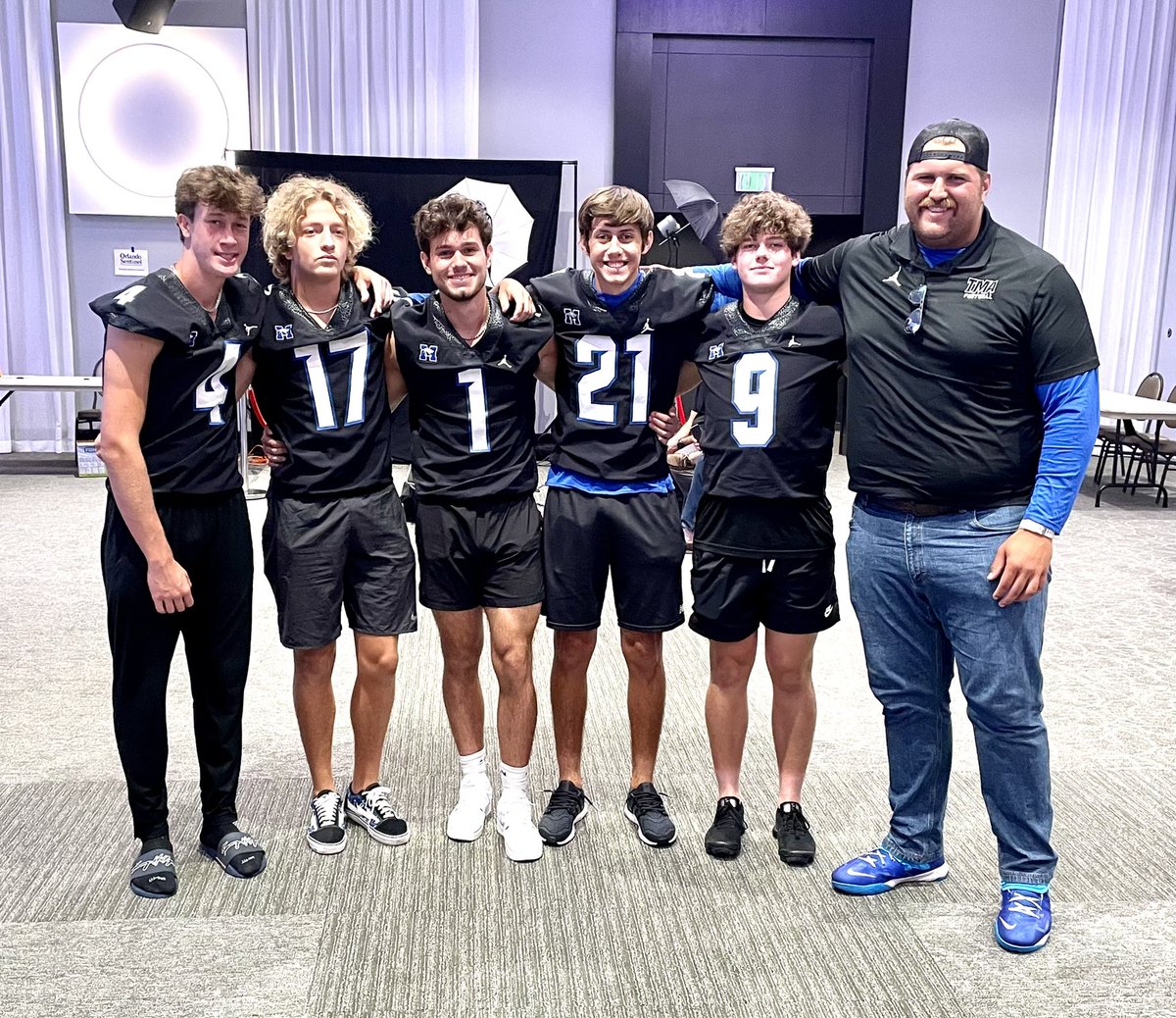 larryblustein's tweet photo. It was all about Volusia, Seminole and Lake Counties at the @VSnetwork_ Media Day in Deltona - with The Masters Academy. @DanLaForestVSN  @PrepRedzoneFL @TMAfootball https://t.co/VnwSUQhRE4