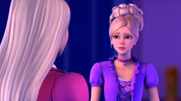 นอกจากบาร์บี้คือนางเอกแล้ว คนนี้ก็คือนางเอกอีกคน พวกบาร์บี้โดนแม่นางทำลายชุดนรเลยทำชุดนรขึ้นมาเองใหม่ ทีนี้นางเห็นพวกบาร์บี้ทำชุดใหม่ก็เลยทำเองบ้าง พอแม่ดุก็บอกหนูชอบแบบนี้ค่ะ ที่นางแกล้งบาร์บี้ก็คือร้ายไม่จริง แถมมาช่วยเขาตอนหลังอีก อยากเป็นเพื่อนเขาก็บอก