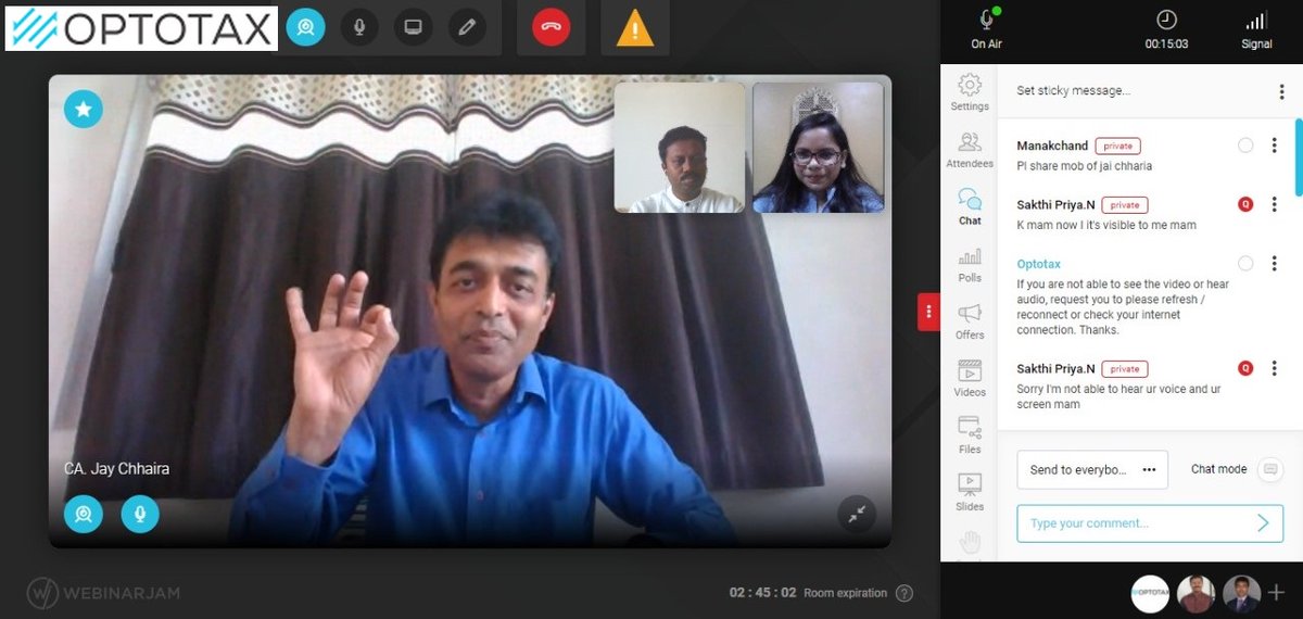 optotax_gst's tweet image. We are Live Now!

Live Session on 

Future of CA Practice "Virtual CA Firm - Practice Management Strategy" has Started.

Link to Join:
opto.tax/liveseries-s3-…

#charteredaccountants #capractice #virtualfirm #management #strategy