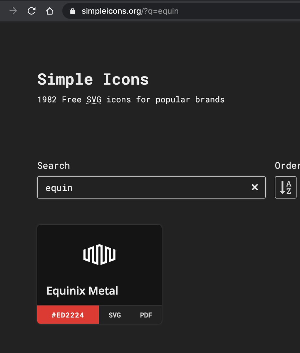 _ediri's tweet photo. Finally and with the help of @rawkode, the @equinixmetal logo is in the great #simpleicons project. 👍👍 https://t.co/BT7wjZNQDu