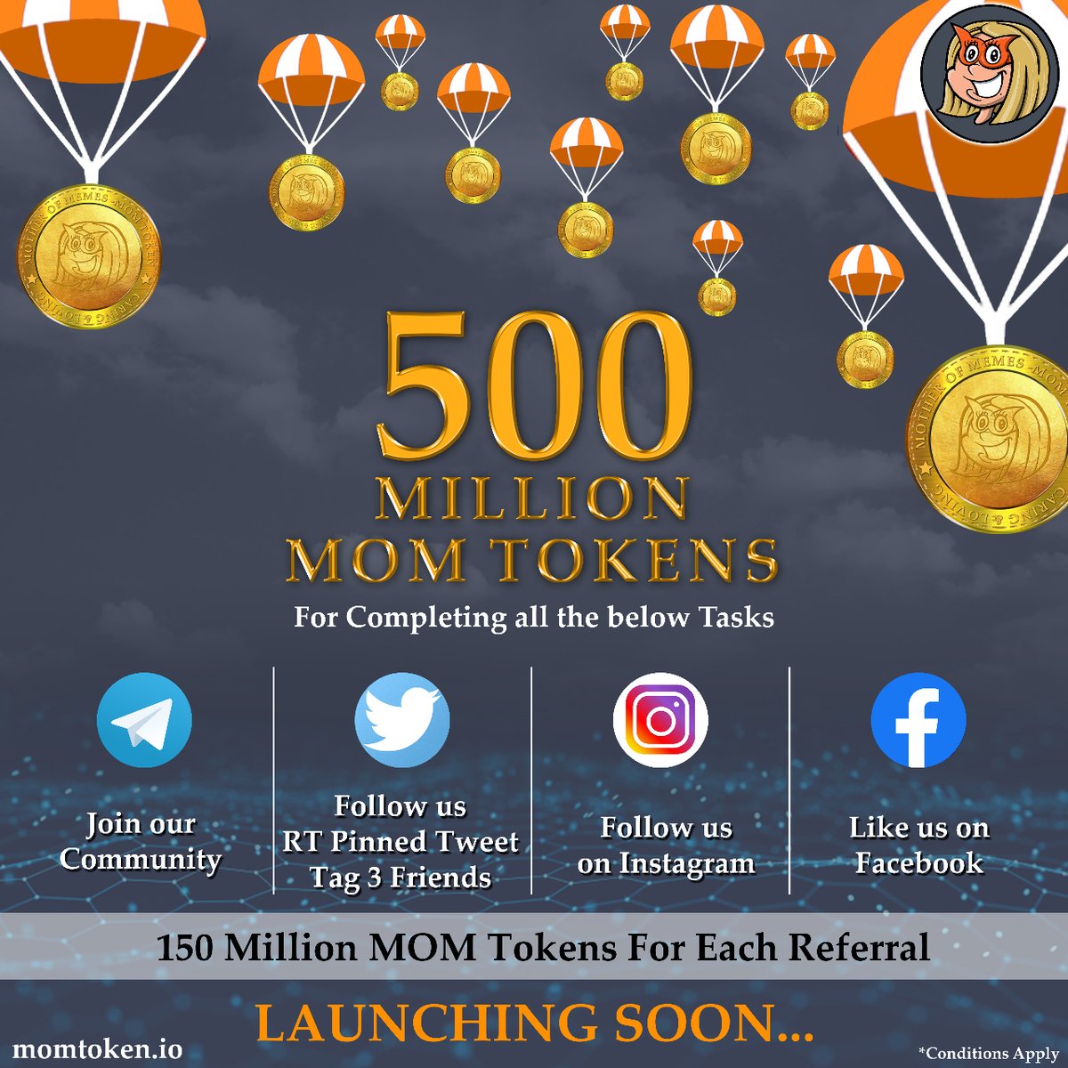 MomTokenGlobal's tweet photo. AIR DROP 📢

Here is a chance to win 500 Million MOM Tokens

Just Open the link below and Follow the simple Steps... 

https://t.co/I0KV2hhewU

Join our Telegram Community : https://t.co/eEsVxwZsri

#MOM #MOMToken #CryptoNews #cryptocurrency #Crypto #CryptoCoin https://t.co/ip8kccEh4S