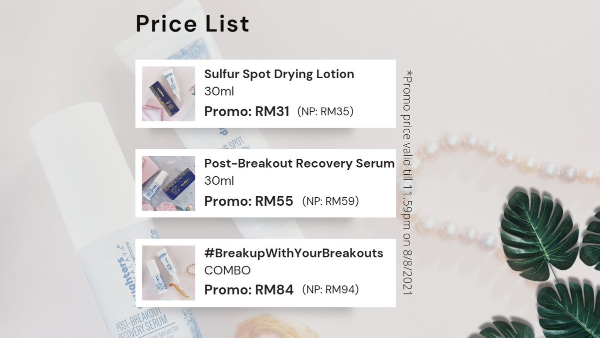 domskincare's tweet photo. Share sikit apa korang shopping untuk 8.8 SALE harini?
Kalau belum shopping lagi, promo price untuk #BreakupWithYourBreakouts combo ni masih ONZ sehingga 11.59 malam ni.
Jangan cakap hakak tak remind... 🤭 https://t.co/R93APMLW10