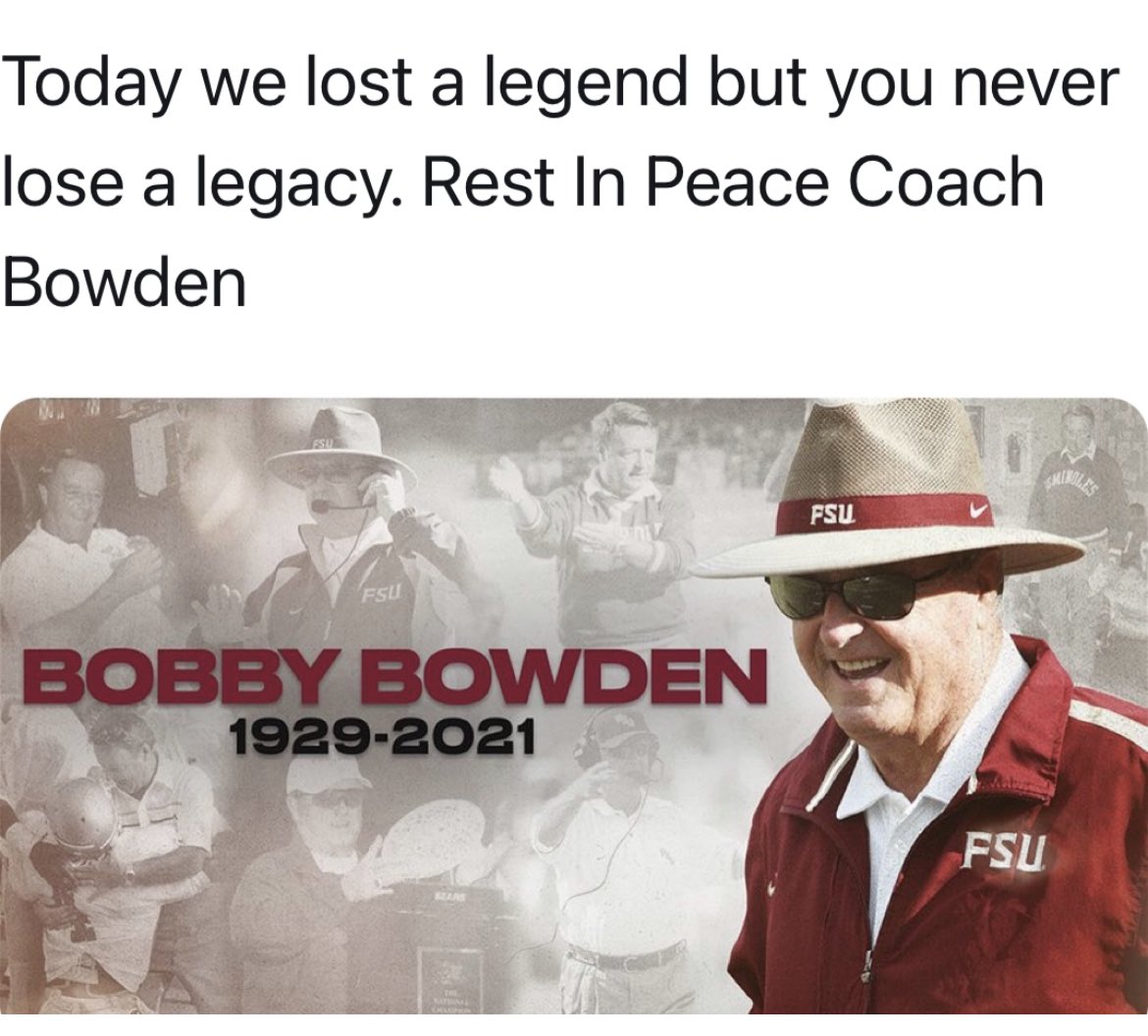 DeionSanders's tweet image. God bless the Bowden Family,Friends &amp;amp; Loved ones. My Prayers are with u. I’ve lost 1 of the best coaches I’ve ever had.