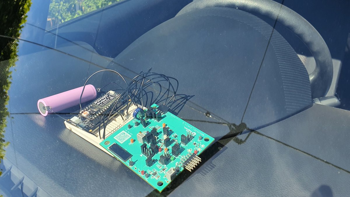 RSDesignSpark's tweet photo. Maintain driver awareness on long journey’s with this unique solar powered monitoring device Josh built using the Maxim MAX20361 evaluation kit.
Find out more at: https://t.co/9Ecr2vaNAC
#MAX20361 #EvalKit @maximintegrated @ElectricJoshy https://t.co/loMqWpCqWK