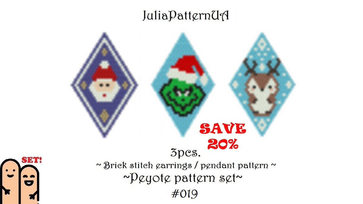 ShynkarJulia's tweet photo. Excited to share the latest addition to my #etsy shop: SET Christmas brick stitch earrings pattern Cginch Santa Deer https://t.co/8h41DLVGmP #christmasearrings #brickstitchearrings #brickstitchpattern #peyoteearrings  #gringhearrings #santaearrings #deerearrings https://t.co/McpXLE57pT