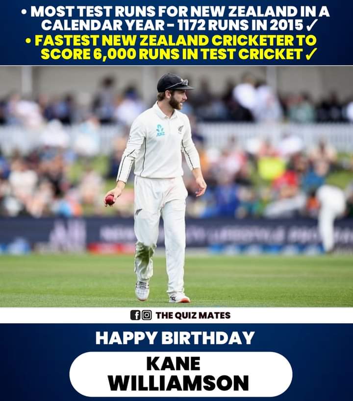 Wishing Kane Williamson a very Happy Birthday.    
