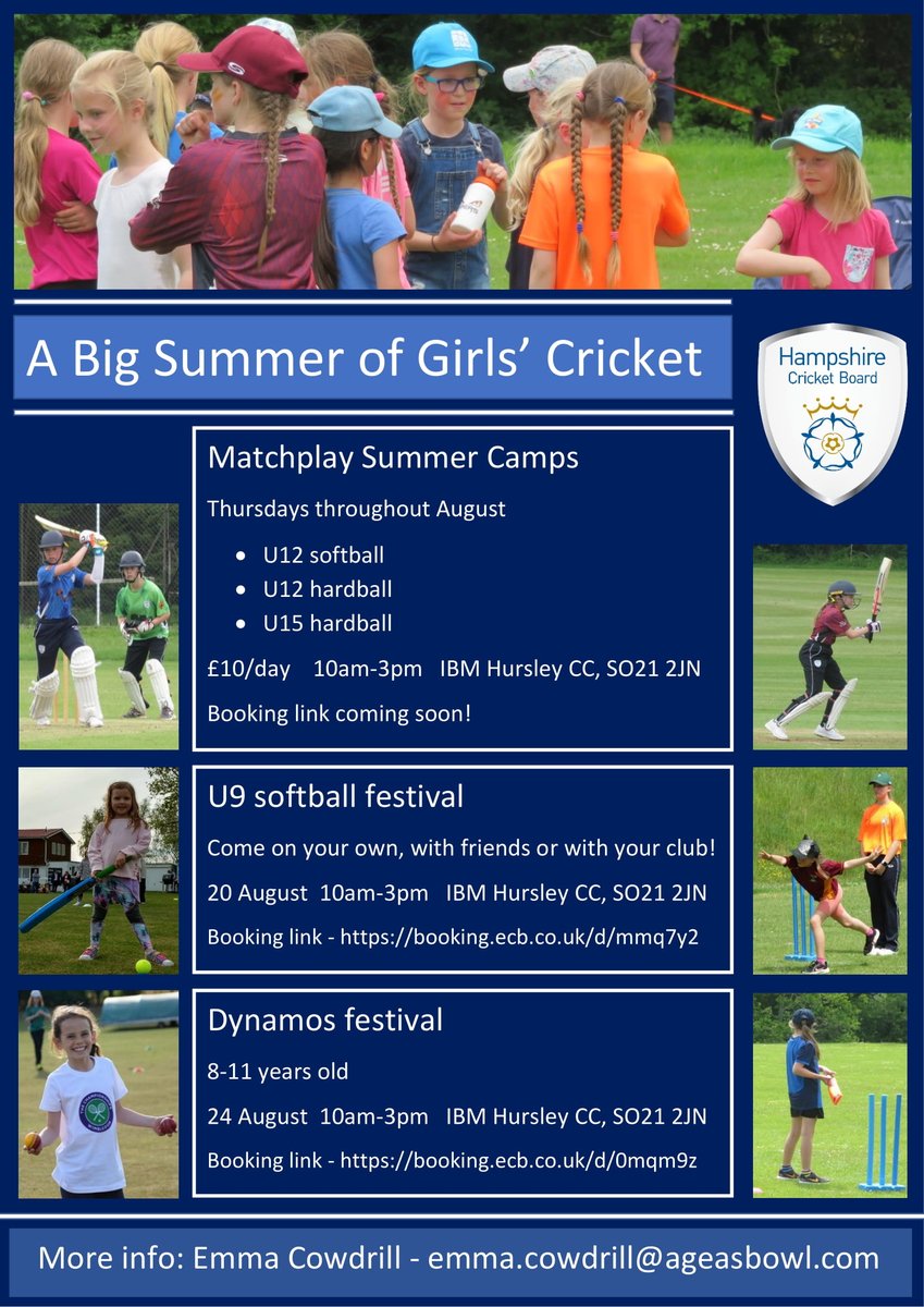 HampshireCB's tweet photo. 🗣Final call for our girls' summer camps this week ⬇⬇⬇

The🌞will shine* 
.
.
.
*we hope! 🤞🏻
🔗https://t.co/c4s54kzIwc https://t.co/Hs0G9iEzLq