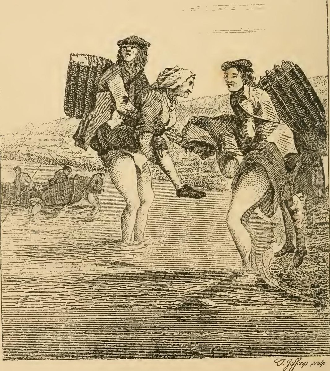 WeirdScotland's tweet image. I've mentioned this before, but...

In the Moray Firth fishermen used to be carried out and back from the boats on the backs of their wives, to keep their feet dry.

While common practice in the 1720s, it held on until the 1930s at Embo, Sutherland!

#OldWeirdScotland