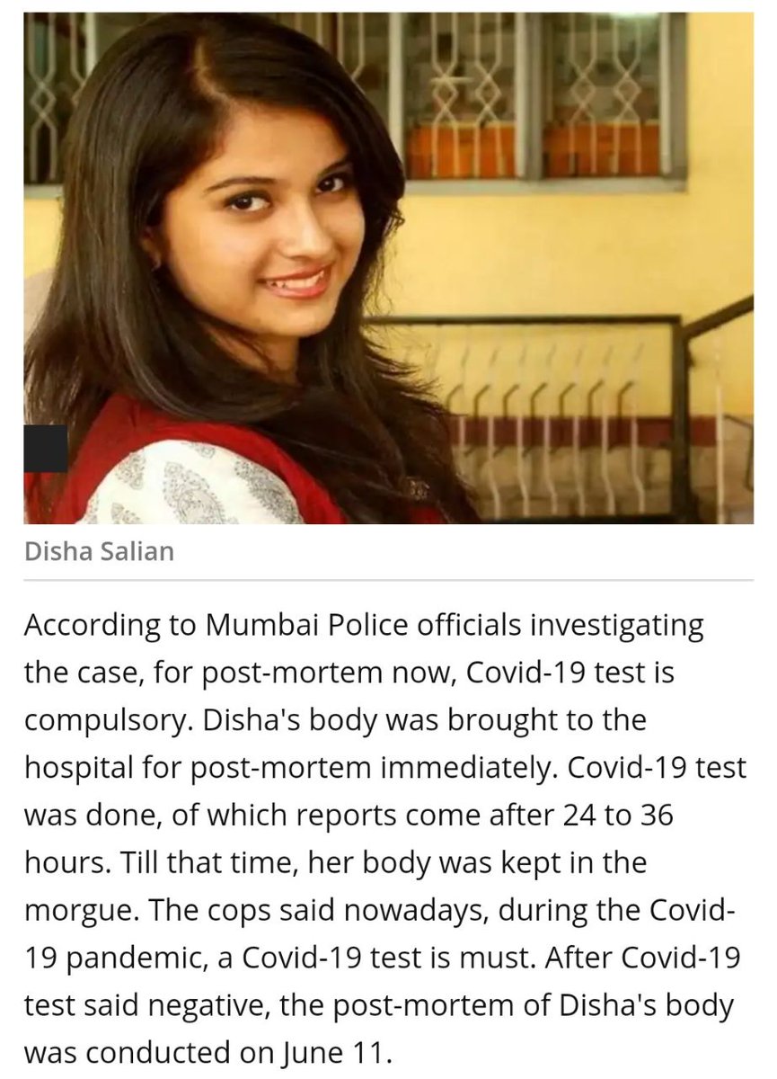 sumidas198's tweet photo. Disha Salian's autopsy was conducted 2 days after her death despite being unnatural!. 

But Sushant Singh Rajput's post-mortem was conducted the same day on night. 
why the same rule didn't apply to Sushant Singh Rajput?
14 Months Of Disha Injustice
@KirenRijiju @mansukhmandviya https://t.co/RlnPjdmkh8