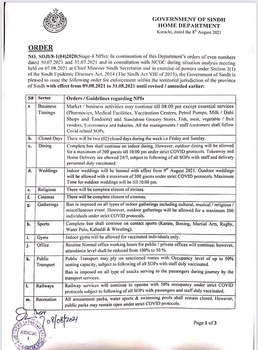 EssaExpresses's tweet photo. Some relaxation in the #Covid_19 related restrictions from tomorrow. 
But please get vaccinated, wear masks and observe social distancing so we get rid of this menace of covid once and for all.
#sindhlockdown 
#sindhgovernment https://t.co/J9TgVyZwJz