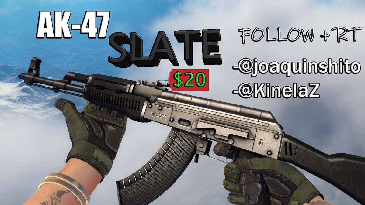 joaquinshito's tweet photo. 🤑Sorteo de x2 AK-47 SLATE (FN)😍

💲40 !

Requisitos!
- RT &amp; TAG A FRIEND
- Follow @KinelaZ 
- Follow @joaquinshito 
- Sub+Like+Comment: https://t.co/inCccrqiUC
- Sub+Like+Comment: https://t.co/dlhvQurfYQ

⌛15 AGOSTO!!
#CSGOGiveaway #CSGO #csgoskins https://t.co/lBsg7LNavj
