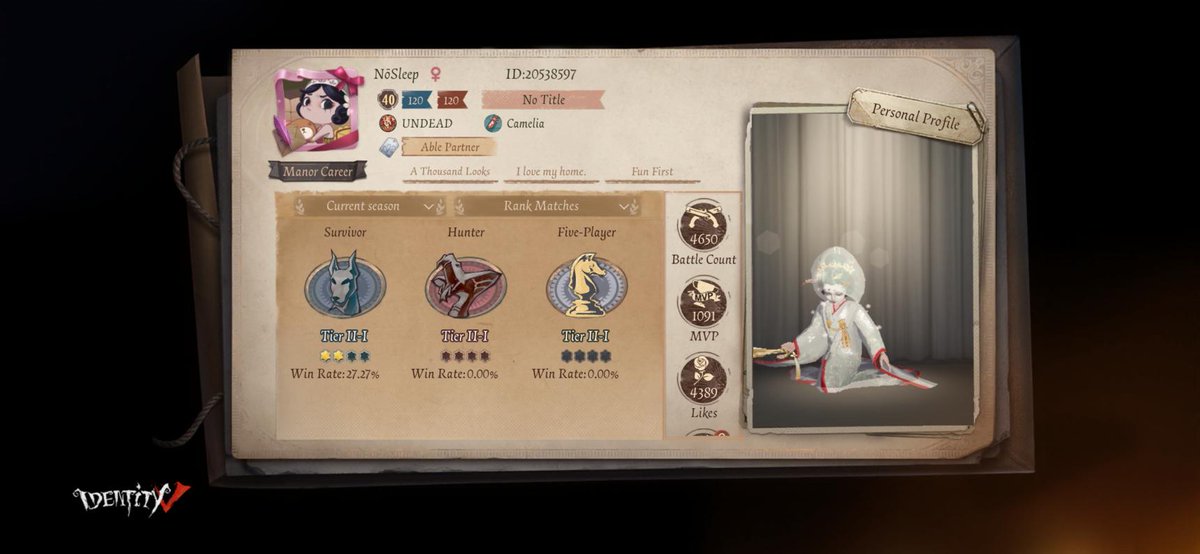 himik0w0's tweet photo. I'm playing Identity V. Fancy a game? https://t.co/XphOrOZ6Mm