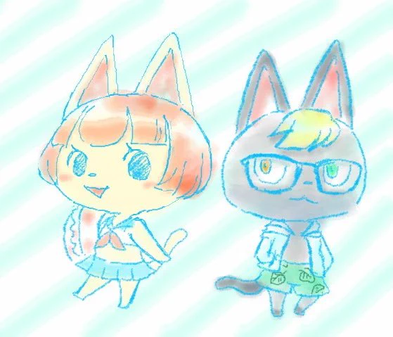 世界猫の日らしいので、どう森のにゃんこ 