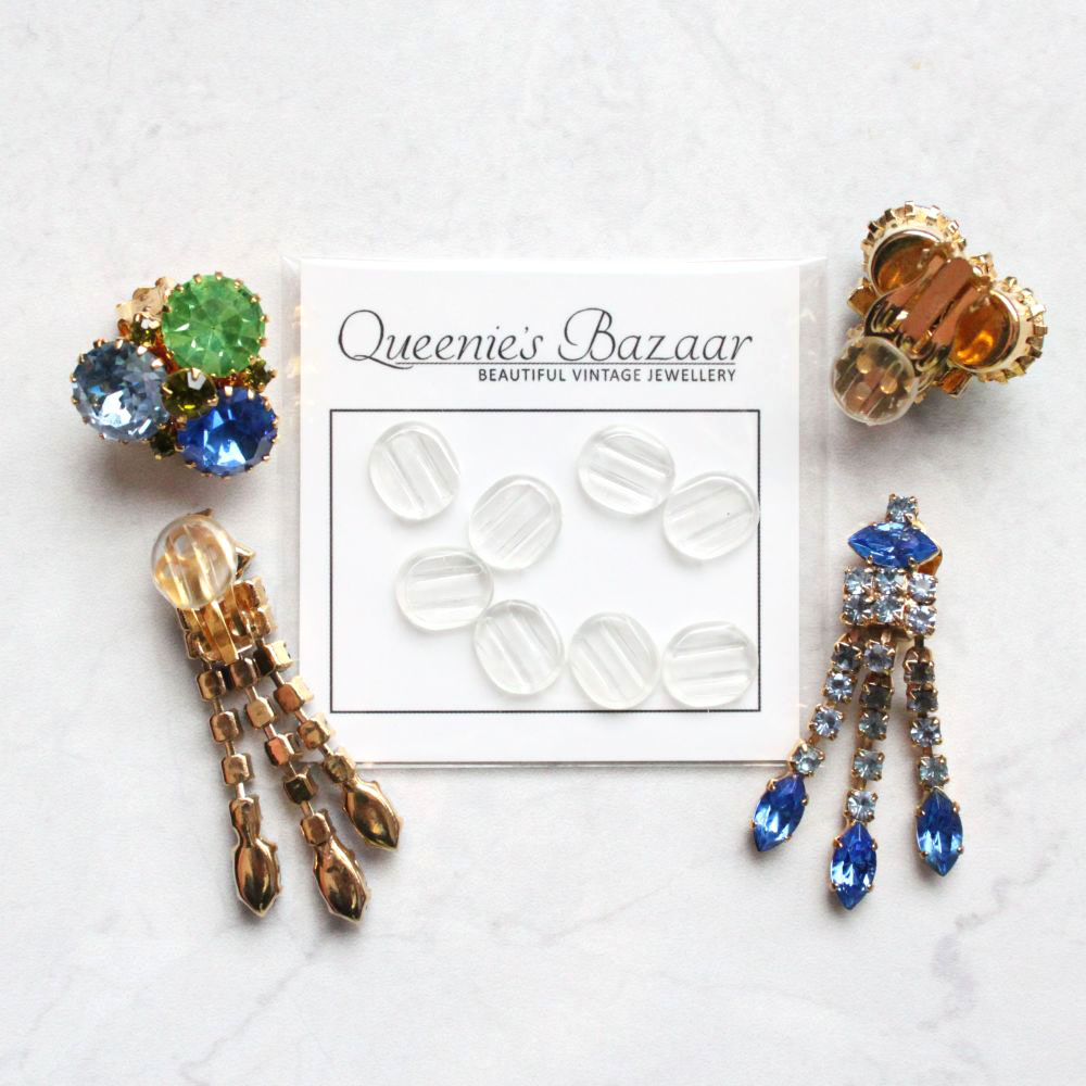 QueeniesBazaar's tweet photo. We now offer a full range of 'Stop The Pinch' and 'Comfort Cushions' for those who find wearing clip on earrings a pain... See what I did there hehe
#womaninbiz #QueenOf #SBSWinner #WOW #SBS #vintagejewellery #vintagejewelry #VintageRTs #PromotingVintage https://t.co/ztI5m2X9wt