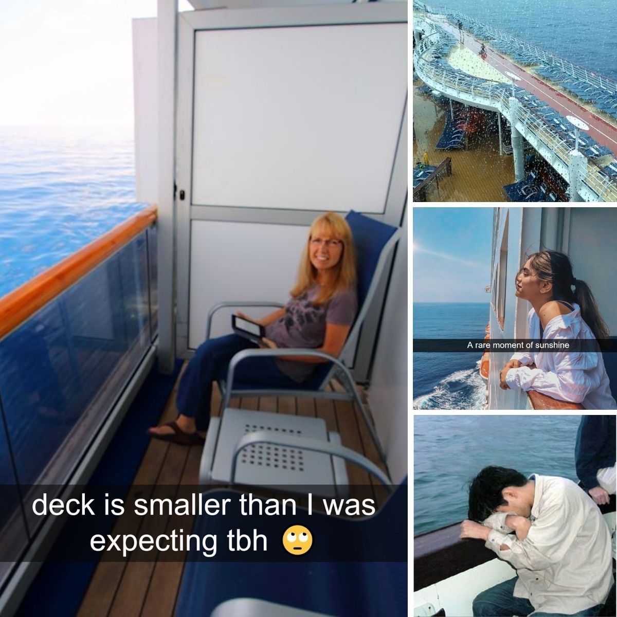 parentinfluenc1's tweet photo. These people realized cruise vacations weren’t for them a little too late 🙄🤦