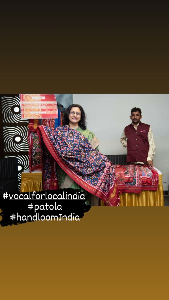 meeta_dalal's tweet photo. @socialvaishali @falgunivasavada @kavitasaxena_02 @EDIIAhmedabad  a beautiful event #VocalForLocal #HandloomDay #Patolaweavers #Indiantradition https://t.co/UQZ2rFKukd
