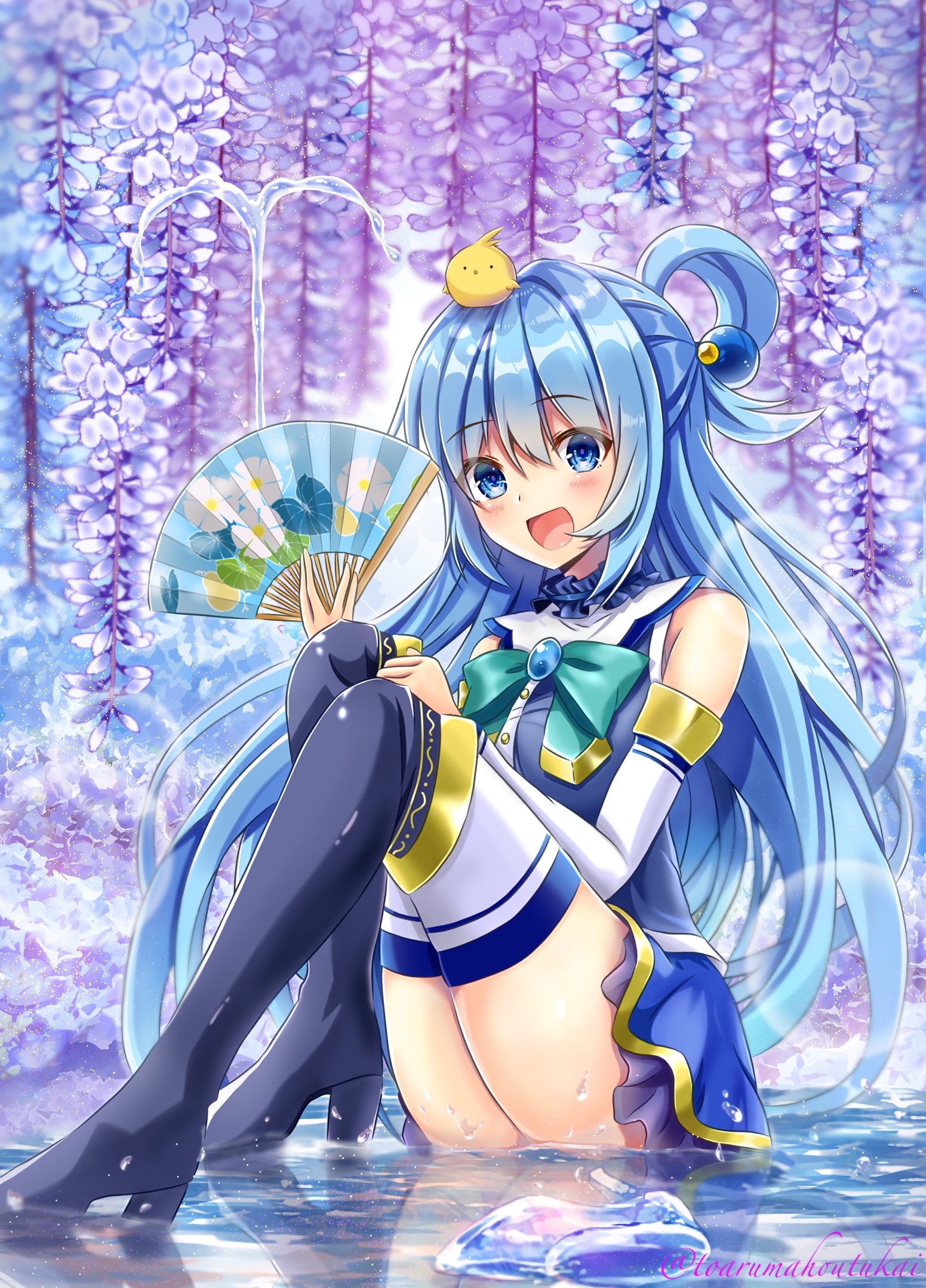 なっきぃー このファン1 5周年おめでとう 黙っていれば女神 アクア様です このファン イラストコンテスト この素晴らしい世界に祝福を スマホで描きました T Co F3uiuhncwz Twitter