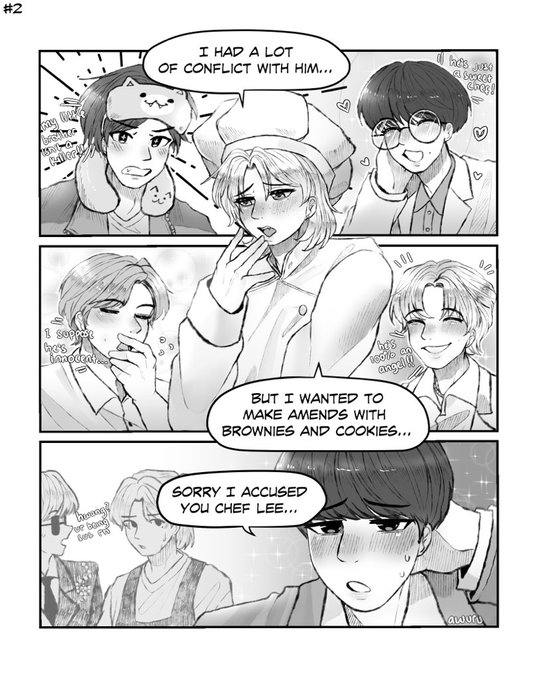 `What if Felix was the mafia' AU part 2! 

"Surely…such an adorable chef wouldn't do such a thing…"

(Read from left to right)
#Straykidsfanart @Stray_Kids #FELIX 