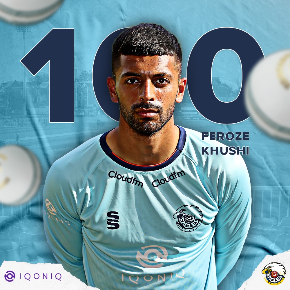 1⃣0⃣0⃣ FOR FEROZE 👏🙌

His century has come from 101 balls and included 7 fours and 1 six 👌

The Eagles are 207-5 after 42 overs.