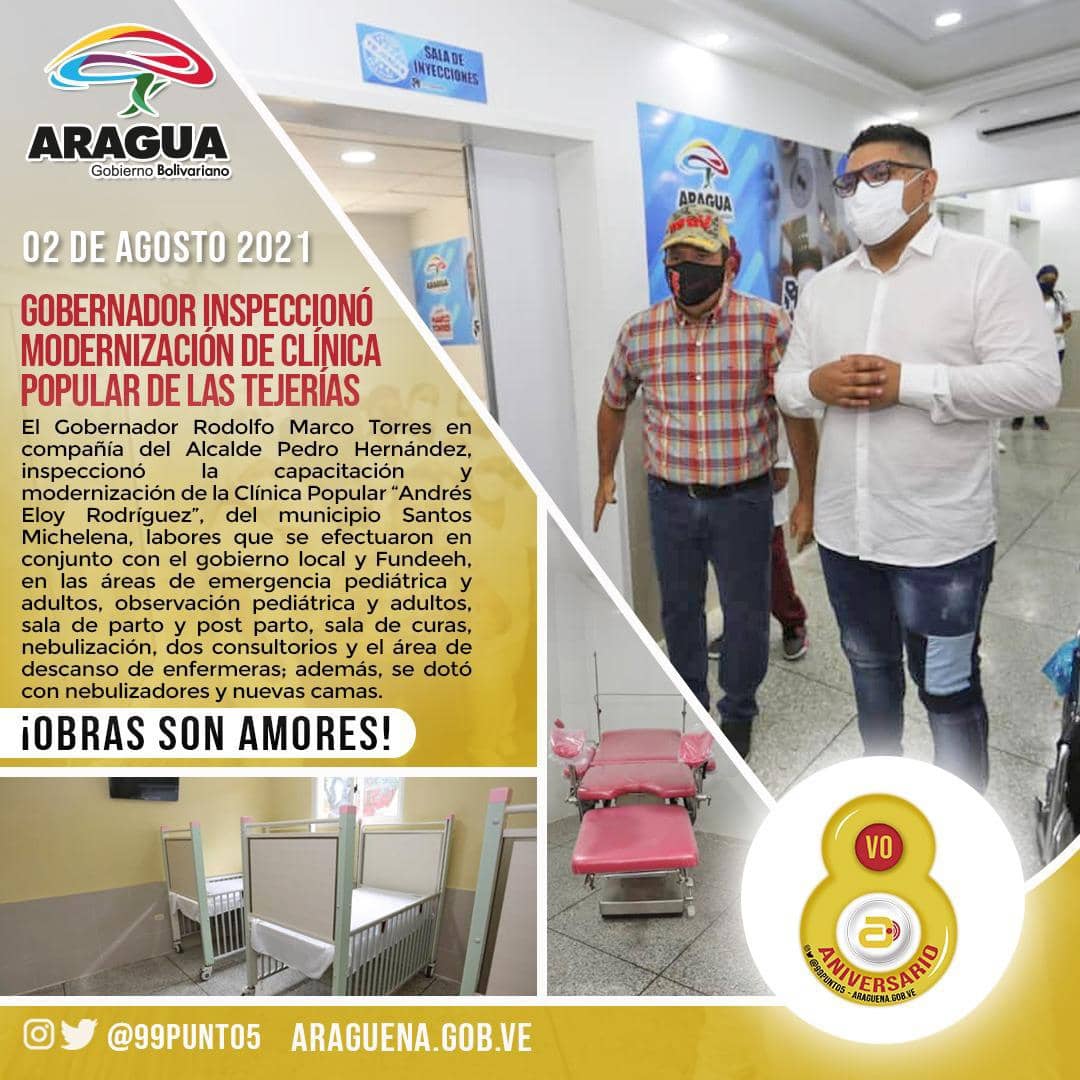 ysabeltorcater's tweet photo. Resumen semanal: del 02 al 07 de agosto de 2021
El Gobierno Bolivariano de Aragua se despliega día a día en diferentes frentes de trabajo para garantizar la mayor suma de felicidad posible a todos los sectores de la población, cumpliendo las medidas de bioseguridad. https://t.co/Lg1NzZ4F3e