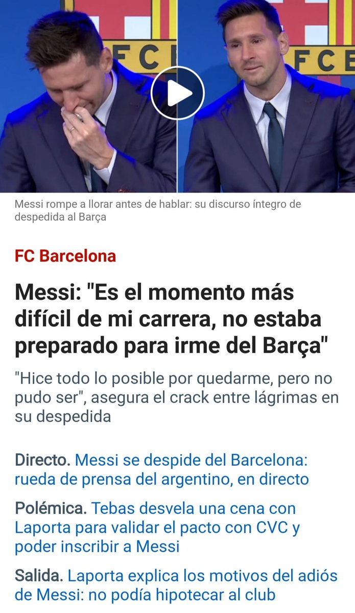 LaxIdeaSergio's tweet photo. Soy del Madrid...y me estoy descojonando y seré más feliz sin Messi en el Barça. #AdiosLeo #HastaNunca! https://t.co/ttugwOijL0