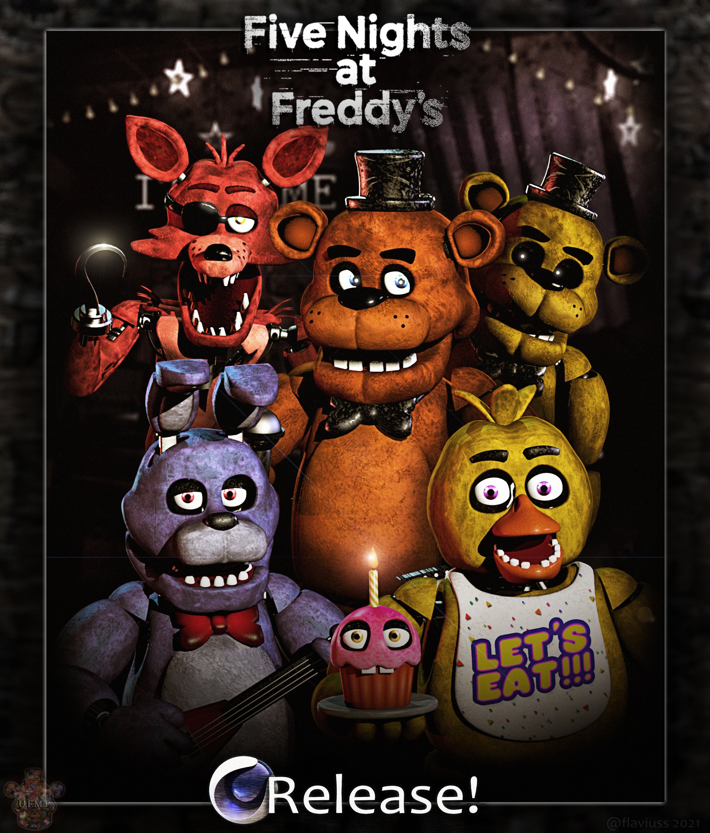 C4D/FNaF] Five Nights at Freddy's 1 Poster