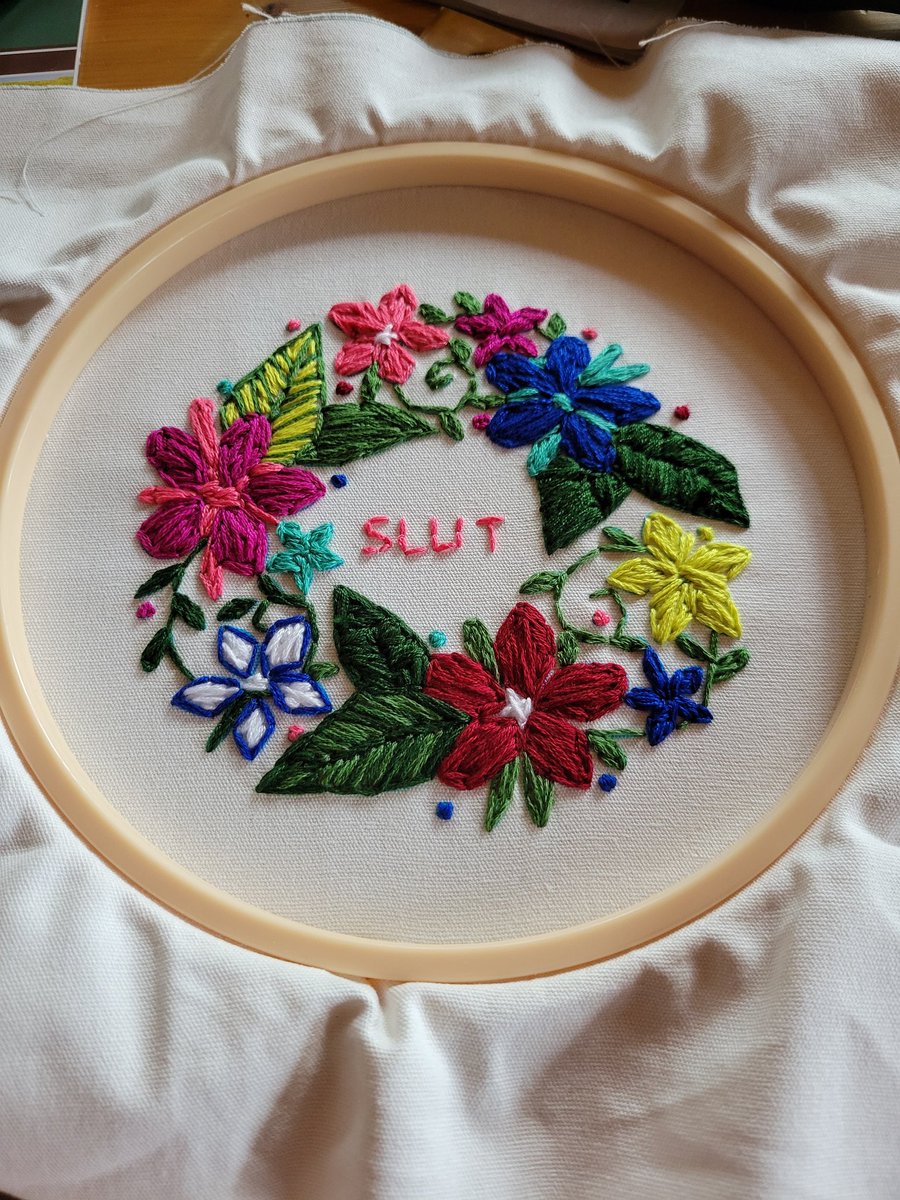 lookcows's tweet image. My latest work #covidprojects
#rudeembroidery