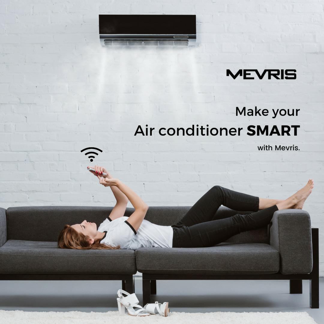 MevrisApp's tweet photo. Download the Mevris app today and make your ordinary AC smart! 📱 
Available on both App Store and Google Play. 
#smarthome #mevris #future #iot https://t.co/xBXKewdjgk