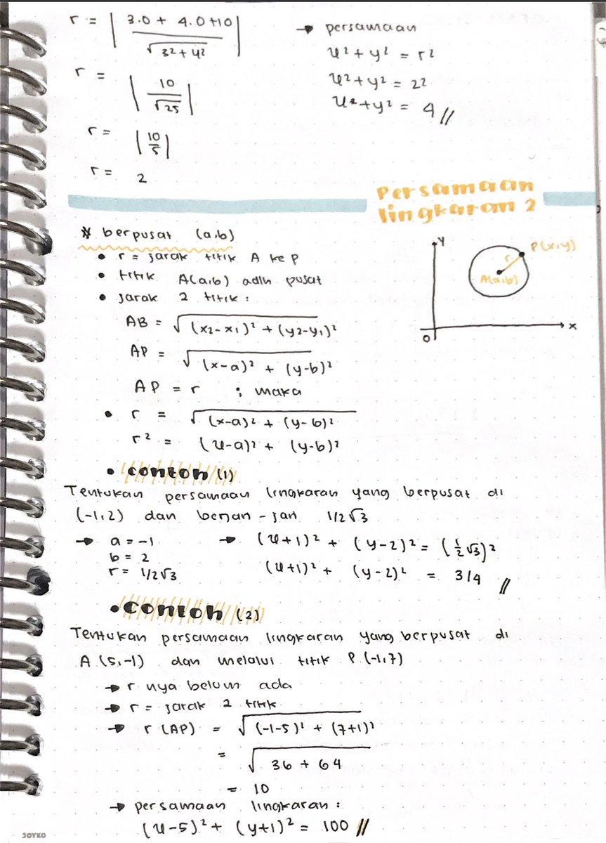 __fasha's tweet photo. ☁️ MATERI LINGKARAN ☁️
_______________________
(matematika minat kelas 11)

• disclaimer: maaf bgt kalo kepanjangan T___T karena aku tipikal orang yang nulis semuanya sedetail mungkin biar aku paham sampe ke akar akar nya 

SEMOGA BERGUNA YAAA ^^ ☁️ https://t.co/rfbzhfmWOz