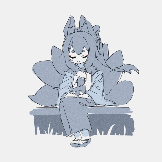 「kyuubi sitting」 illustration images(Latest)