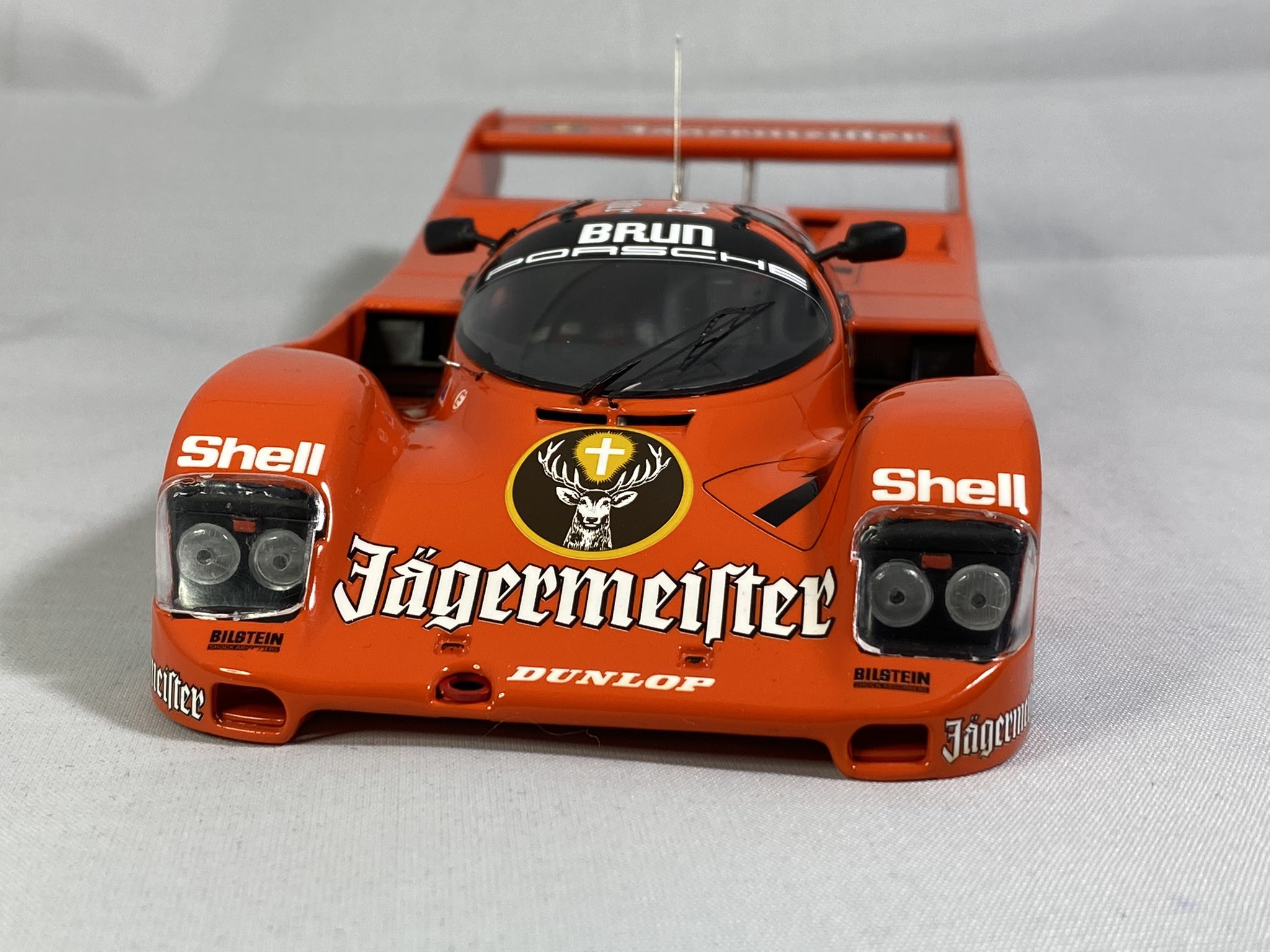 かず 第3回cカーandルマンカーコンペ 第3回cカーandルマンカーコンペ完成 ポルシェ962cのススメ ハセガワのポルシェ962cと社外デカールで ステファン ベロフの愛機イェーガーマイスターポルシェの完成です イェーガーマイスターはどの車種でもカッコ