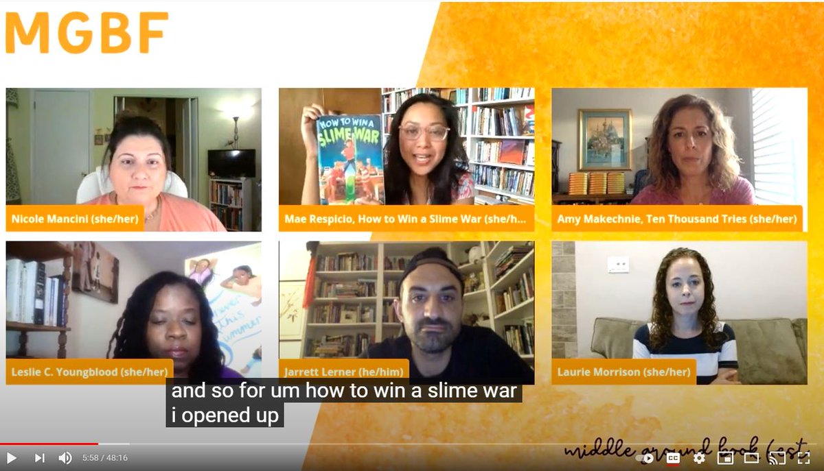 annclezotte's tweet photo. I need @maerespicio's How to Win a Slime War! A book inspired by a nasty refrigerator. Learned the term 'plantser' (plotter + pantser). Great panel, #MiddleGroundBookFest! 📚🤟 https://t.co/QJQSfmFGAJ https://t.co/hVqTravOyu