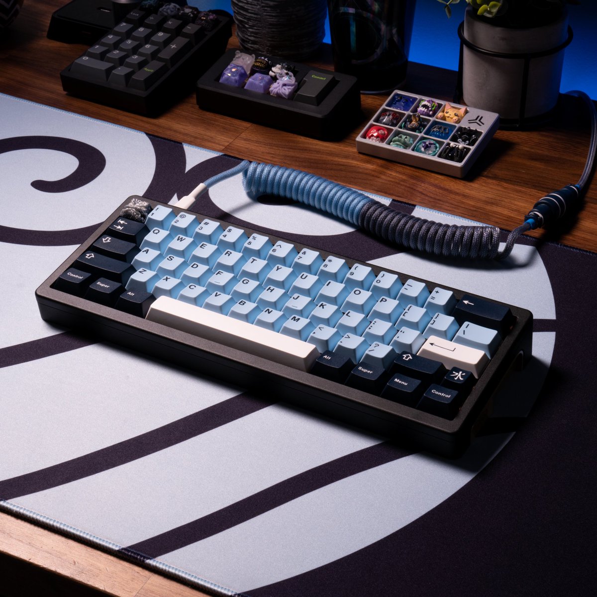 dutchmasterw's tweet photo. My tx60 v2 with GMK Mizu #mechanicalkeyboards #mechanicalkeyboard #keyboard #keyboards @CablesKalamity @Rensuya_ @Omnitype_ https://t.co/H1h6fRWXEP