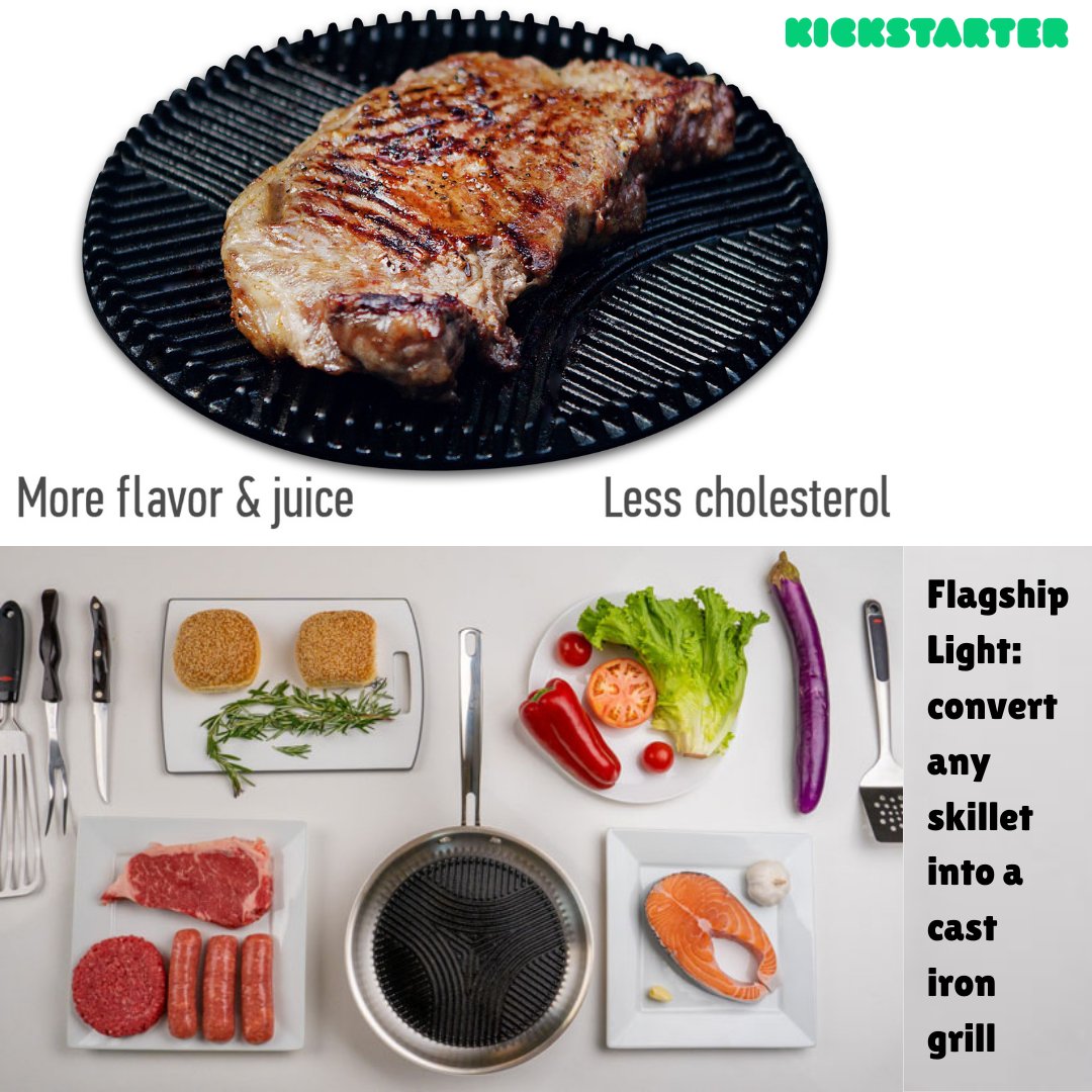 EarlyAdopters3's tweet photo. Kitchen space is essential but sometimes we need to cook more food than one pan could accommodate. Flagship Light saves space and time. 
CLICK HERE! 
https://t.co/Z3f6x2mihV

#skillet #castironskillet #skilletmeals #skilletcooking #skillets #foodprep #food #castironcooking https://t.co/gpVBS6n2IW