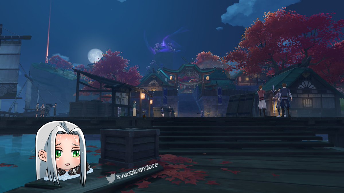 KyuubiPandora's tweet photo. Before Chibiroth managed to admire the sight of Inazuma, he has to survive the storm that surrounds the island. Good thing he made it to shore.
#sephiroth #γ»γγ£γγΉ #FF7 #genshinimpact #inazuma #chibiroth https://t.co/QLUlG5ihEU