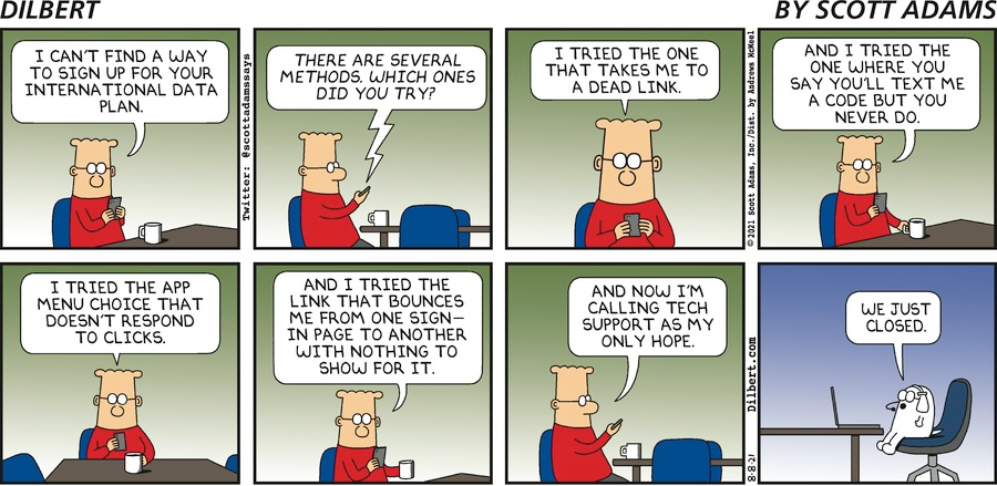 GregCurtin's tweet photo. #TechSupport #Dilbert https://t.co/zaViB6z3KU
