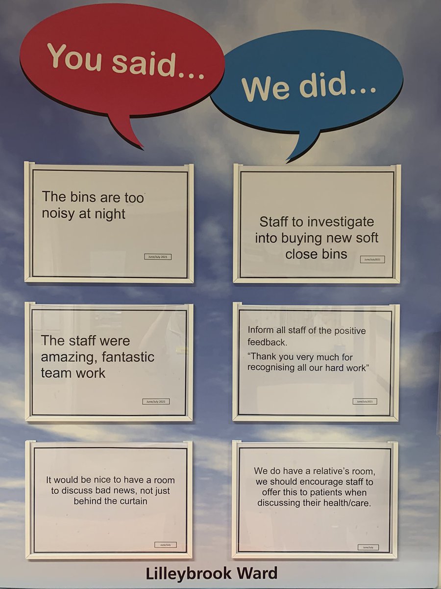 Lilleybrook Ward (@lilleybrookward) on Twitter photo New comments on the βYou said, We didβ board. We are proud to continually take note of patient views and use them to help improve our care and service #patientviews #yousaidwedid #qualityimprovement #improvingcare <a href="/gloshospitals/">Gloucestershire Hospitals NHS Foundation Trust</a> New comments on the βYou said, We didβ board. We are proud to continually take note of patient views and use them to help improve our care and service #patientviews #yousaidwedid #qualityimprovement #improvingcare <a href="/gloshospitals/">Gloucestershire Hospitals NHS Foundation Trust</a>