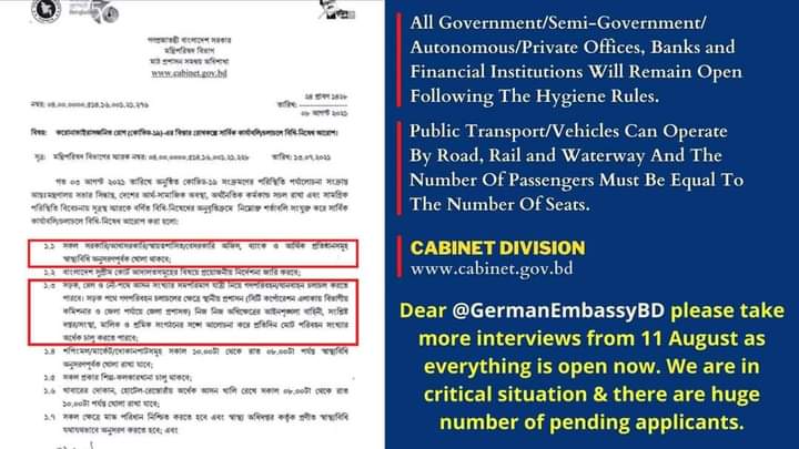 AtikMah68308725's tweet photo. @GermanEmbassyBD, please speed up the visa processing. Most of the universities are asking for physical presence. We have spent plenty of our time and money for our higher study. Everything will go in vain @GermanyDiplo https://t.co/qxEOrlCjGa